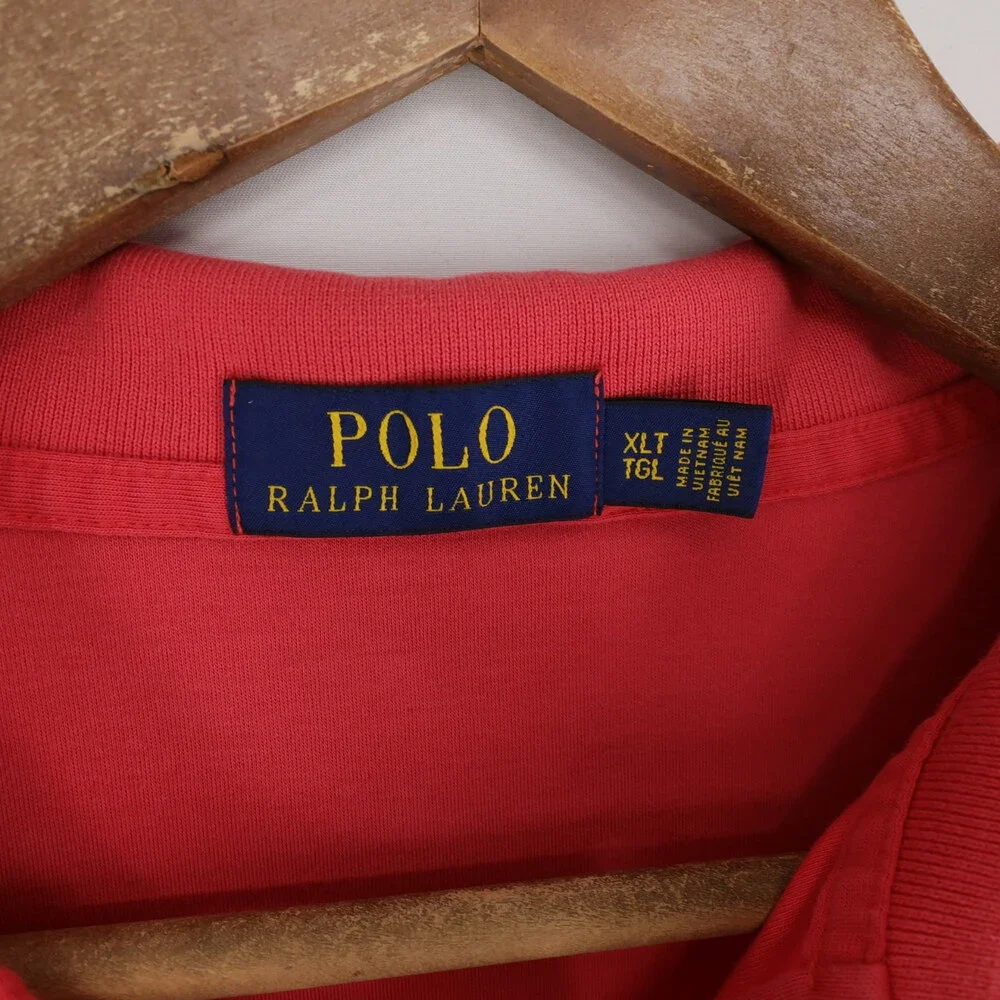 Polo Ralph Lauren Polo Shirt Mens XLT Pink Short Sleeve Embroidered Logo